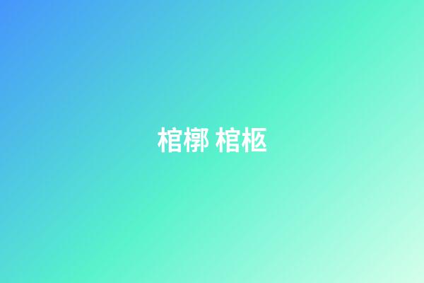 棺槨 棺柩